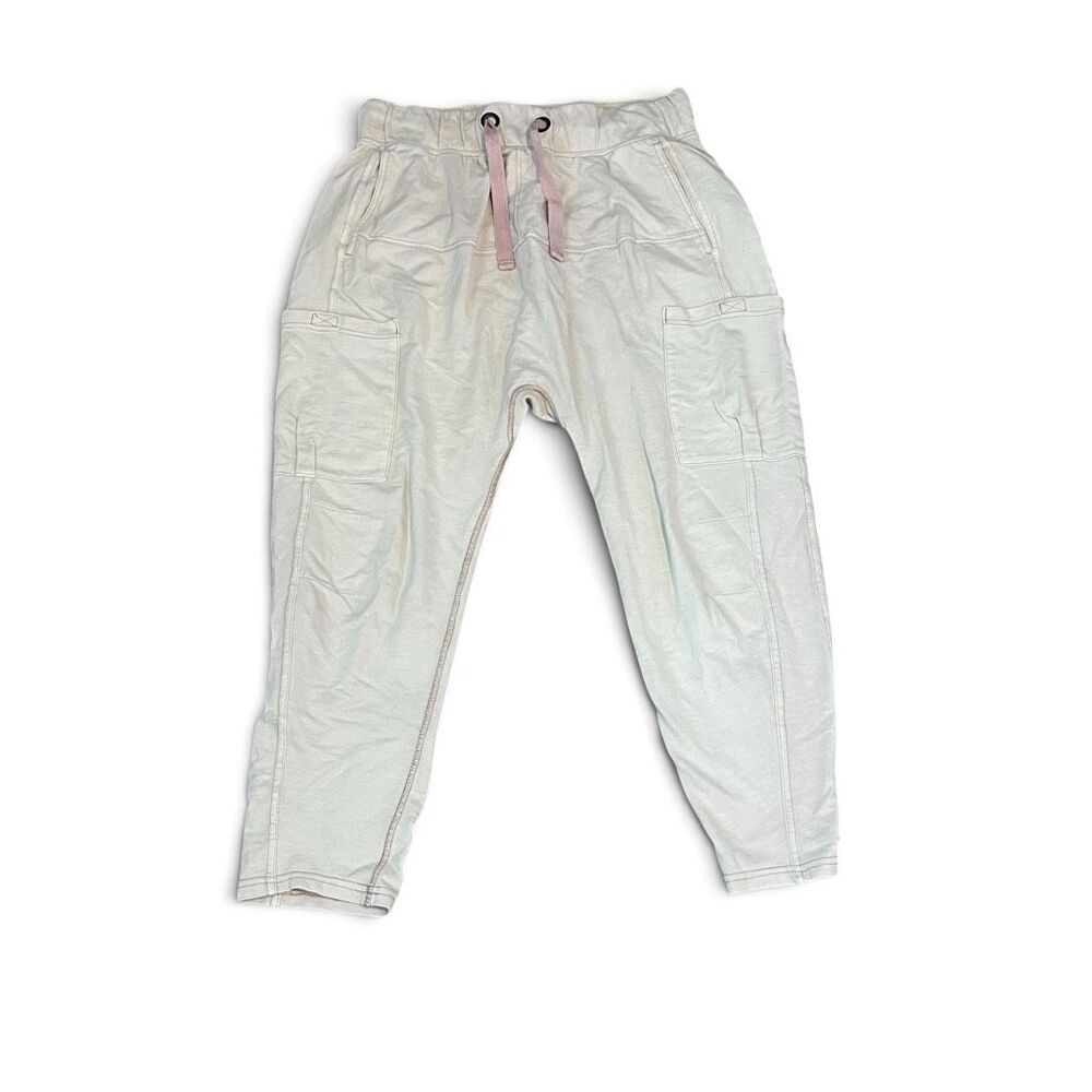 Free People Utility Harem Jogger Pants Pale Pink Drop Crotch Slouchy Lounge S